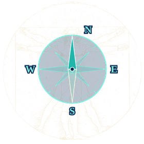 Vitruvian Man with a compass — Manuscript Compass